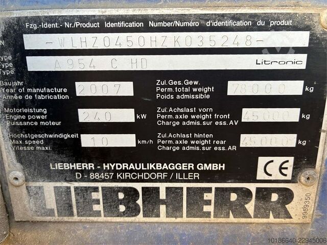 Liebherr A954C LI Liebherr A954C LI