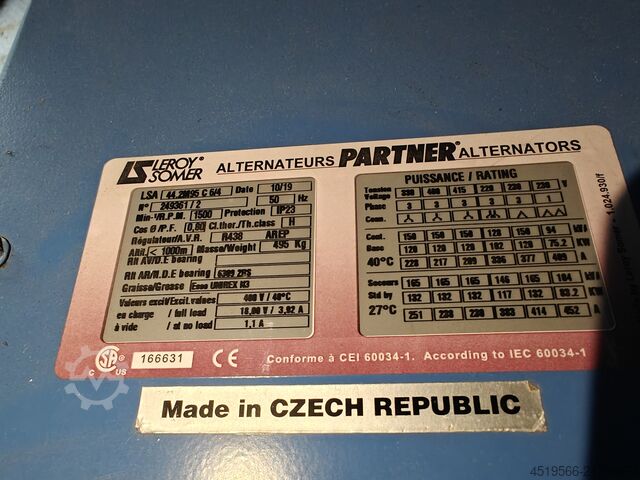 Generator / UPS / Emergency power supply SDMO 165 KVA