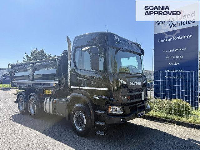 Three-sided tipper truck Scania G 560 - 6x4 - MEILLER DSK BORDMATIK - NEW TIRES