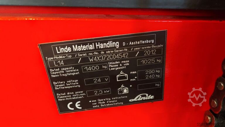 Hochhubwagen Linde L14 // integriertes Ladegerät // Waage