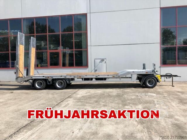Low loader trailer Möslein T 3-6,60 VB  3 Achs Tieflader- Anhänger, Luftgefedert, Verbreiterung