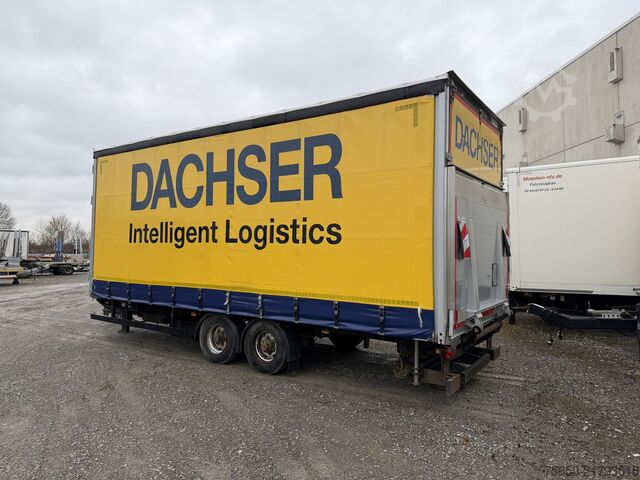 Open trailer with tarp Möslein TPS 105 D-L  Tandemplane Ladebordwand + Durchladbar