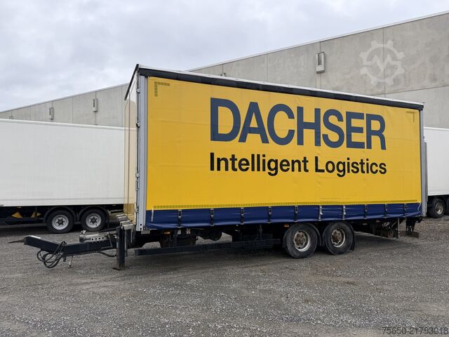 Open trailer with tarp Möslein TPS 105 D-L  Tandemplane Ladebordwand + Durchladbar