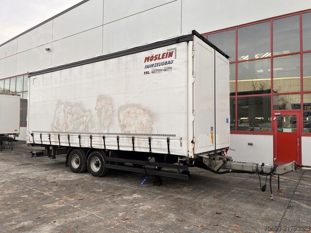 Open trailer with tarp Möslein TPW 105 D 7,30  Tandem- Schiebeplanenanhänger zum Durchladen