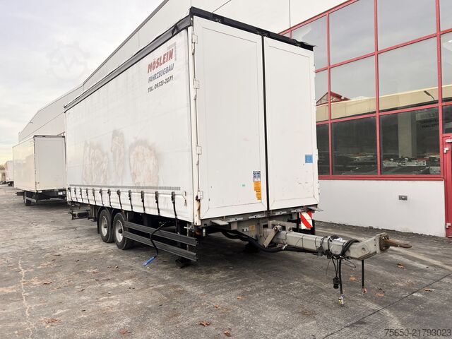 Open trailer with tarp Möslein TPW 105 D 7,30  Tandem- Schiebeplanenanhänger zum Durchladen