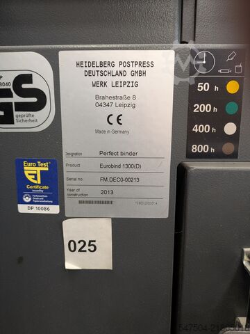 Perfect binder Heidelberg Eurobind 1300D