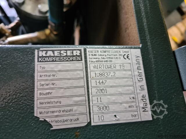 Screw compressor Kaeser Airtower 15