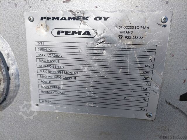 Hydraulic welding turn and tilt table ESAB-PEMA 750 AHM