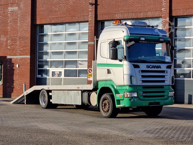 Car carrier van Scania R380 4x2 - Car transport / Flatbed - Ramp - Ful...