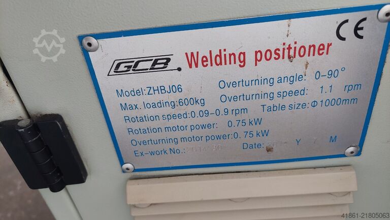 Motorized welding turntable and tilting table GCB ZHBJ 06
