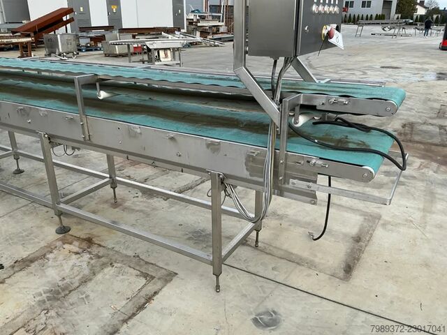 Conveyor belt 9.4 m Marel Salmon Typ: PPI Top Conveyor