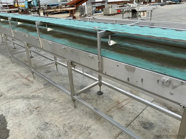 Conveyor belt 9.4 m Marel Salmon Typ: PPI Top Conveyor