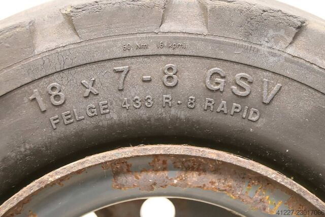 Solid rubber tires, 2 pieces Phoenix Contact 18x7-8  GSV  4.33 R-8