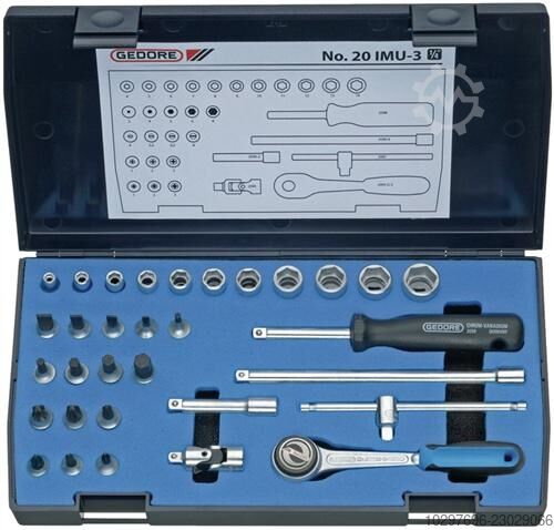 Socket wrench set 20 IMU-3 - 1 piece Gedore 