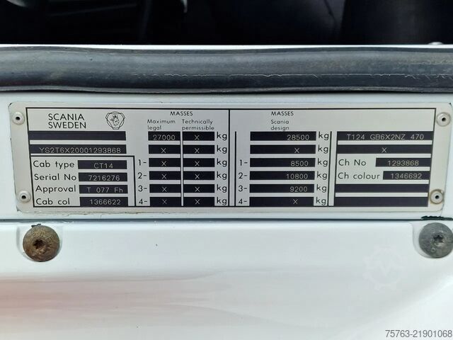 Kipper Scania T124-470 6x2 - Tipper - Manual gearbox - Full s...
