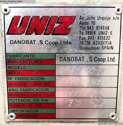 Bandsäge DANOBAT UNIZ CPI 100.70