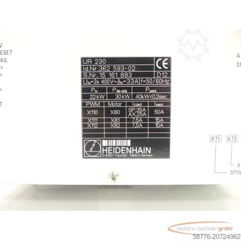 Component Heidenhain UR 230 Id.362 593-02 SN: 15161883 - generalüberholt mit 3 Monaten Gewährleistung-