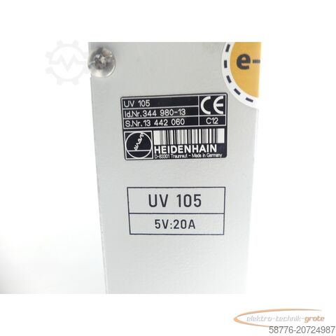 Component Heidenhain UV 105 ID. 344 980-13 SN13442060 generalüberholt m. 3 Mon. Gewährl.