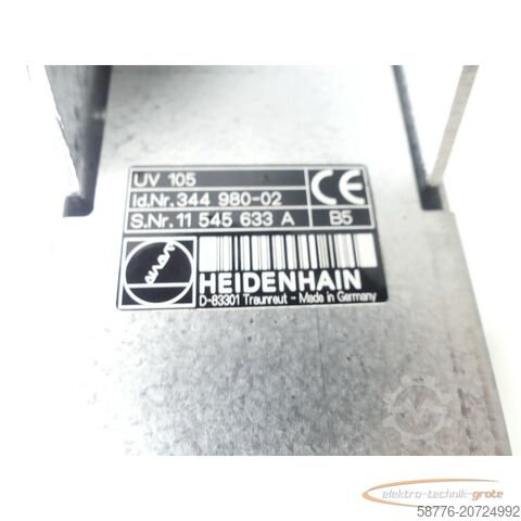 Component Heidenhain UV 105 . 344 980-02 generalüberholt mit 3 Monaten Gewährleistung SN: 11545633A im Austausch (Exchange)