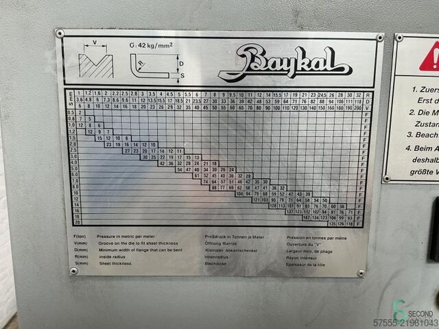 Press brakes  Baykal APH 3108 x 160 2001 Baykal APH 3108 x 160