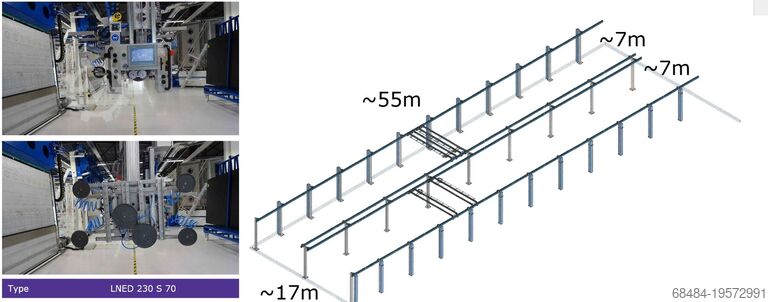 Insulating glass production machine Framatech crane systems