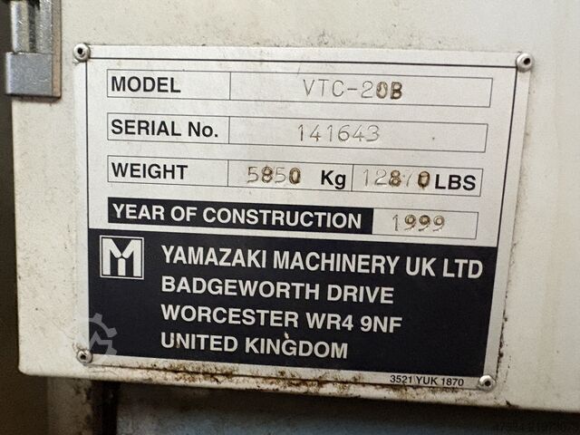 Vertical machining center MAZAK VTC-20 B