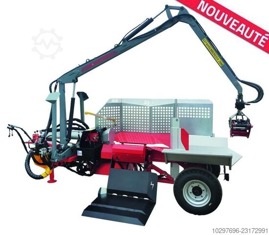HPF33 ESS Vogesenblitz horizontal log splitter on 25 km/h chassis with crane, EN609-1 - 1 unit AMR 