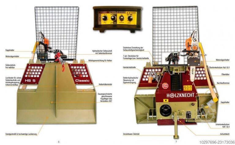 HS 5 Classic Holzknecht forestry winch SET - 1 unit Holzknecht 