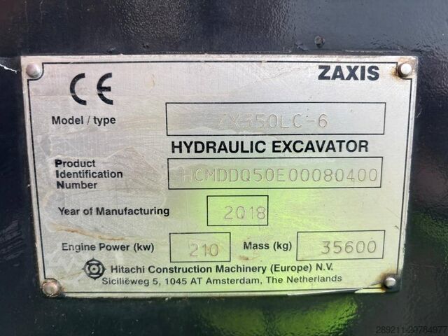 Raupenbagger Hitachi ZX 350 LC-6 (Comes with 2 Buckets)