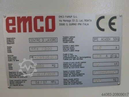 Vertikales Bearbeitungszentrum Emco MMV 2000