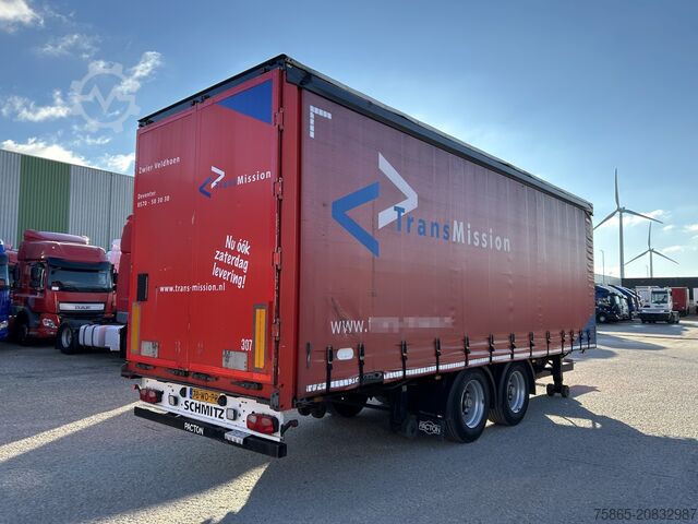 Schiebeplanen Pacton MXD 218 / Curtainside Trailer / BPW Drum / Wipk...