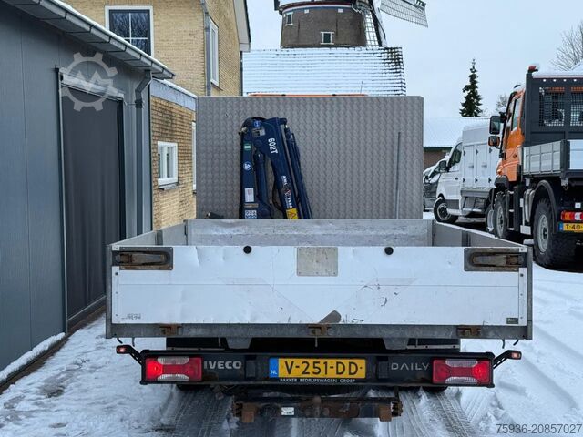 Platform truck with crane Iveco Daily 40C18 3.0 / Amco Veba 602T KRAAN / Euro 6...