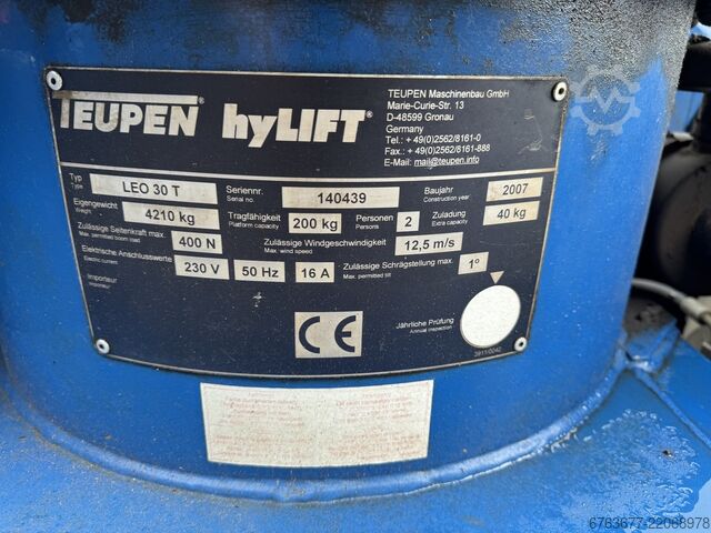 Teupen Leo 30T Tracked Aerial Work Platform / Crawler Telescopic Boom Lift 30 Meter Working Height 2 TEUPEN Leo 30T Rups Hoogwerker / Crawler Telescopic Boom Lift 30 Meter Werkhoogte 2007