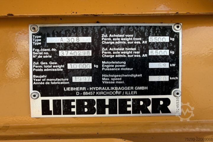 Road roller Liebherr 308 Mobilbagger / Swiss-Vehicle