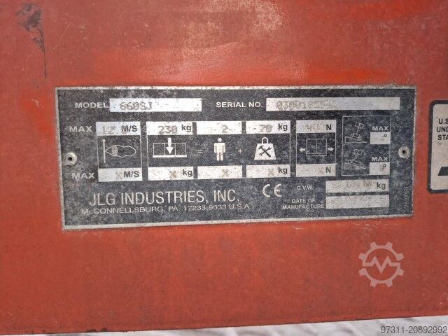 Telescopic work platform JLG 660SJ