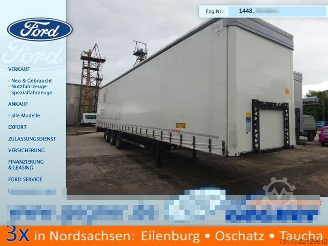 Open semitrailer with tarp KÖGEL Euro Trailer Mega Curtainslider