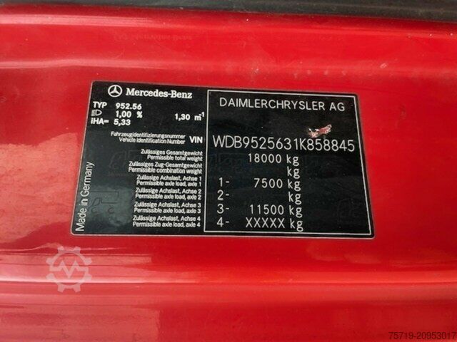 Vacuum tank truck Mercedes-Benz 1828 4x4 Atego Saugwagen 11.000ltr.