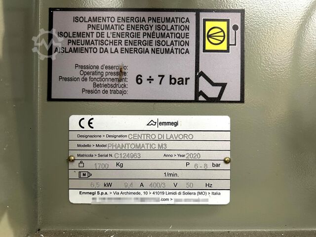 Vertikales Bearbeitungszentrum Emmegi Phantomatic M3