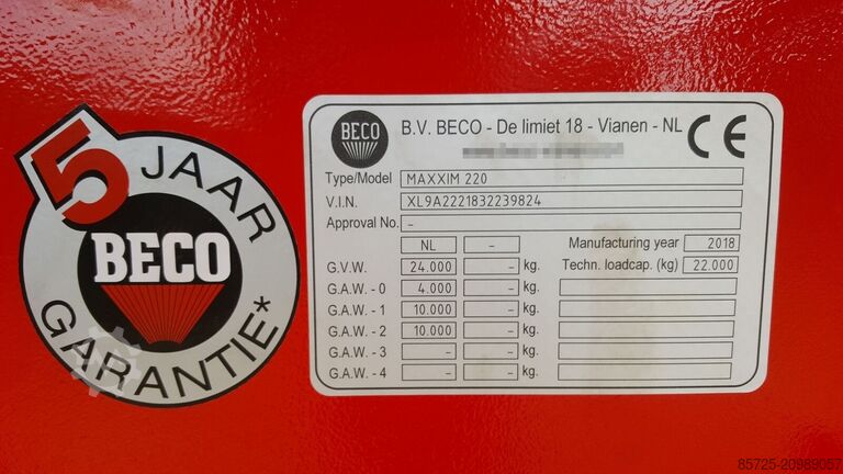 Tipper Beco Maxxim 220