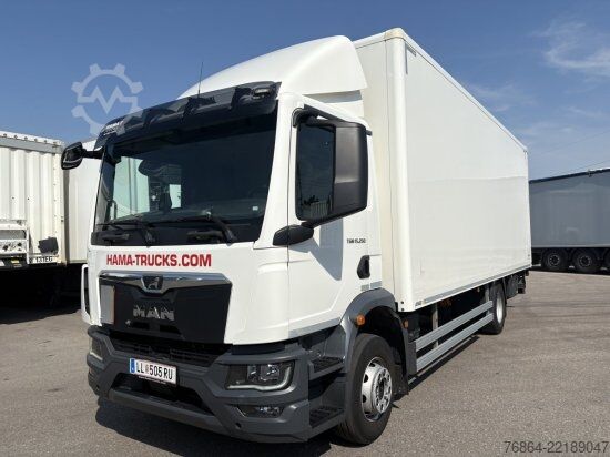 Box truck MAN TGM 15.250 4X2, KOFFER MIT LBW,