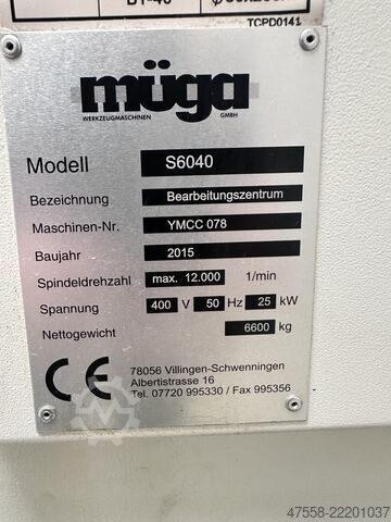 Machining Center - Vertical MÜGA Werzeugmaschinen GmbH S6040
