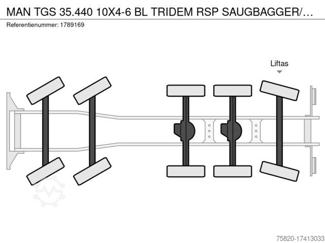Suction vehicle MAN TGS 35.440 10X4-6 BL TRIDEM RSP SAUGBAGGER/SUCT...