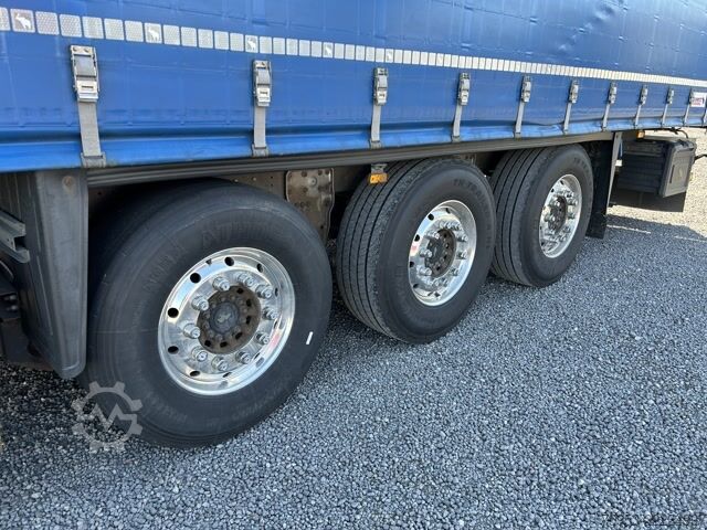 Open semitrailer with tarp Schmitz Cargobull SCS 24 Rungentaschen Alufelgen Palettenkasten