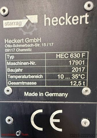 Horizontal machining center STARRAG-HECKERT HEC 630F