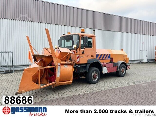 Road sweeper MAN 19.464 4x4 BB, Schneefräse mit Separatmotor