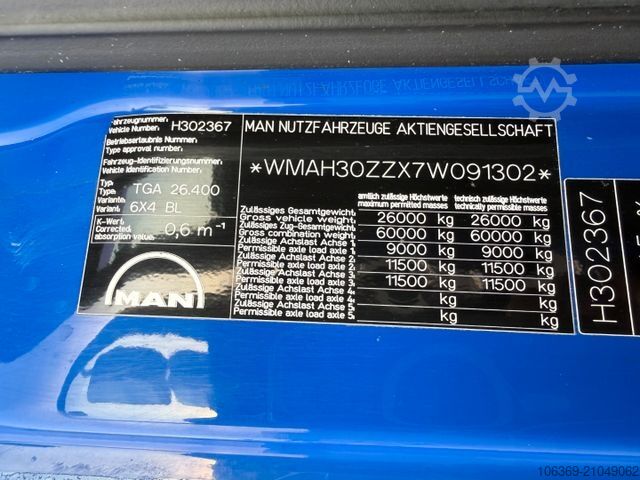 Saugwagen MAN TGA 26.400 6x4 MORO 13.700 l. ADR Edelstahl