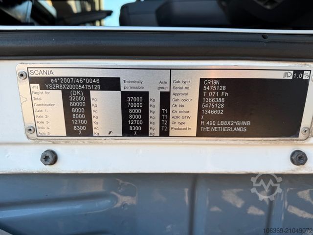 LKW-Fahrgestell SCANIA R490 8x2*6 HNB ADR Chassis Euro 6