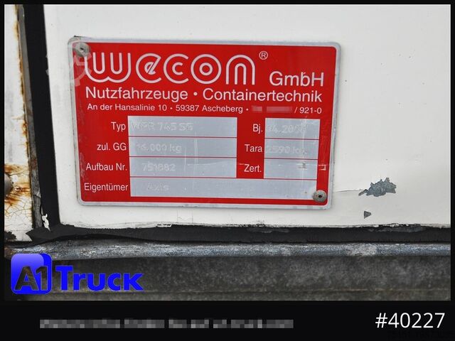 Wechselbrücke mit Pritsche & Plane WECON WPR 745, verzinkt, 2520  innen, Code XL