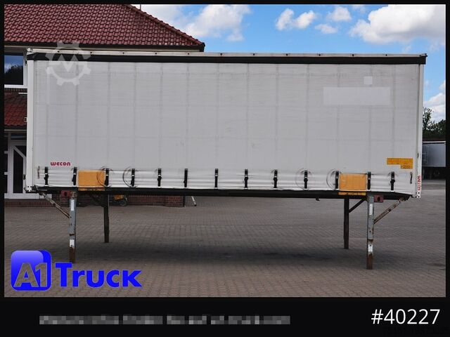 Swap body with flatbed & tarp WECON WPR 745, verzinkt, 2520  innen, Code XL