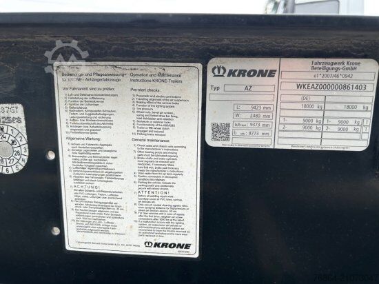 Anhänger-Wechselfahrgestell KRONE AZ,  MAXI LAFETTE, BPW ACHSEN